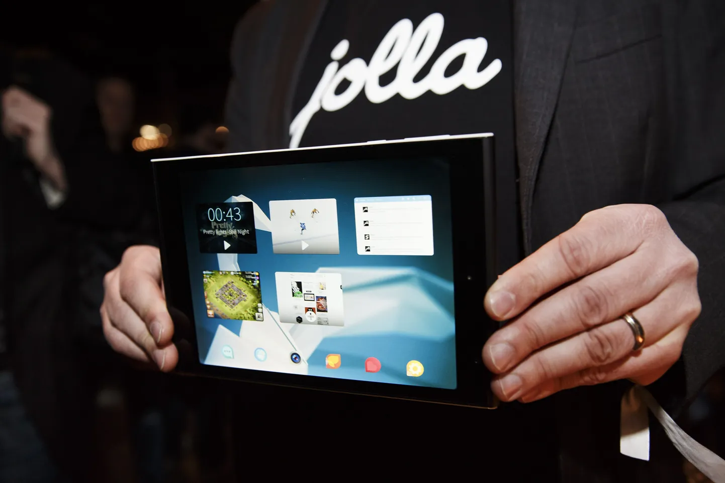 Jolla tahvelarvuti presentatsioon mullu Helsingis.