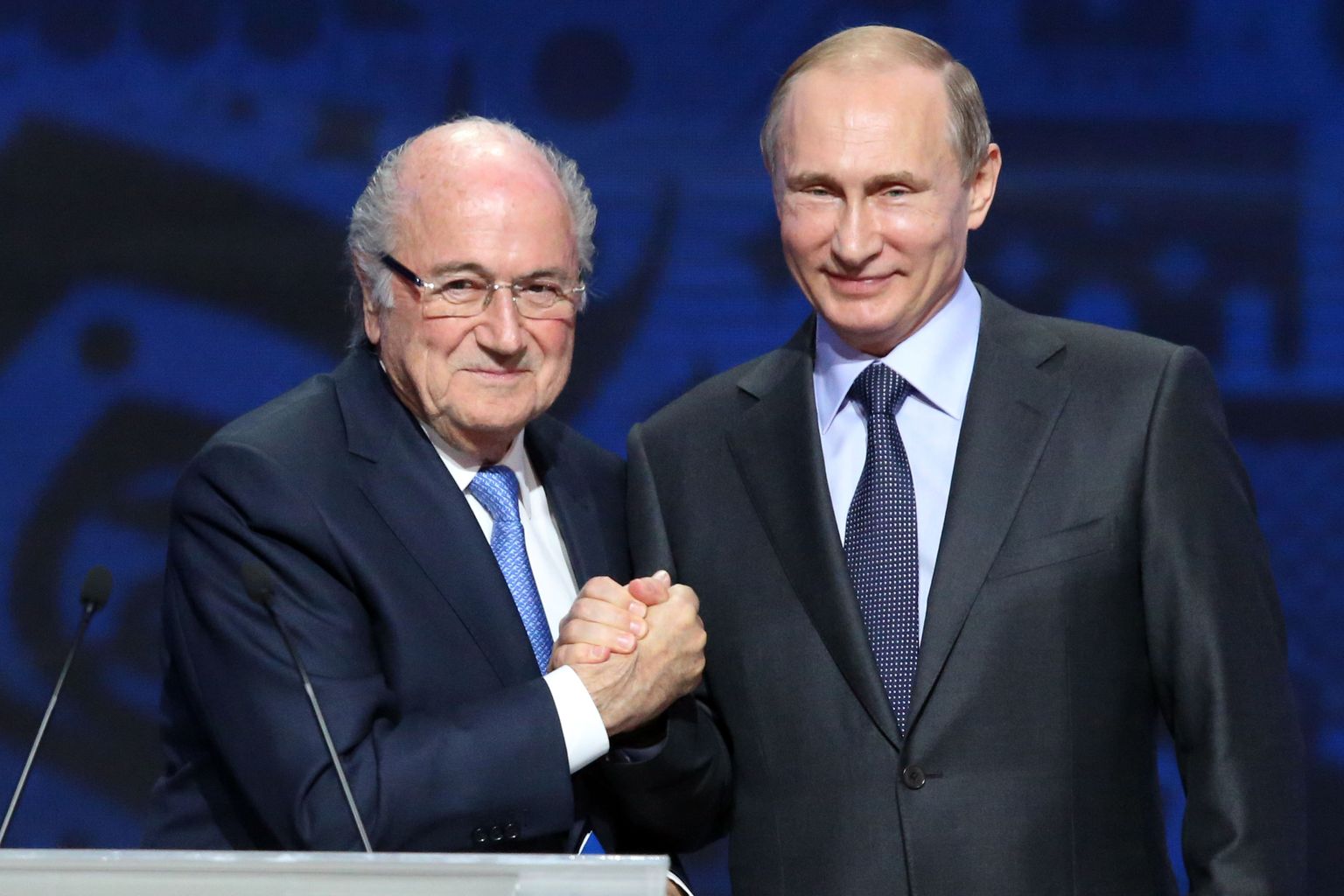 Endine FIFA president Sepp Blatter ja Venemaa president Vladimir Purin 2015. aastal.