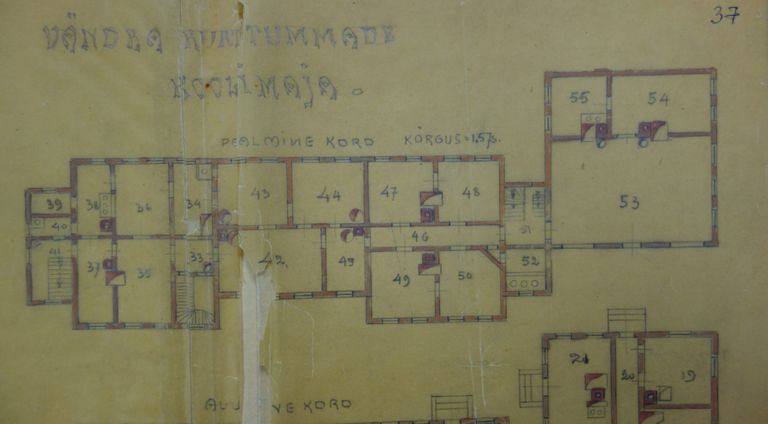 II korruse plaan, 1920. aasta projekt.