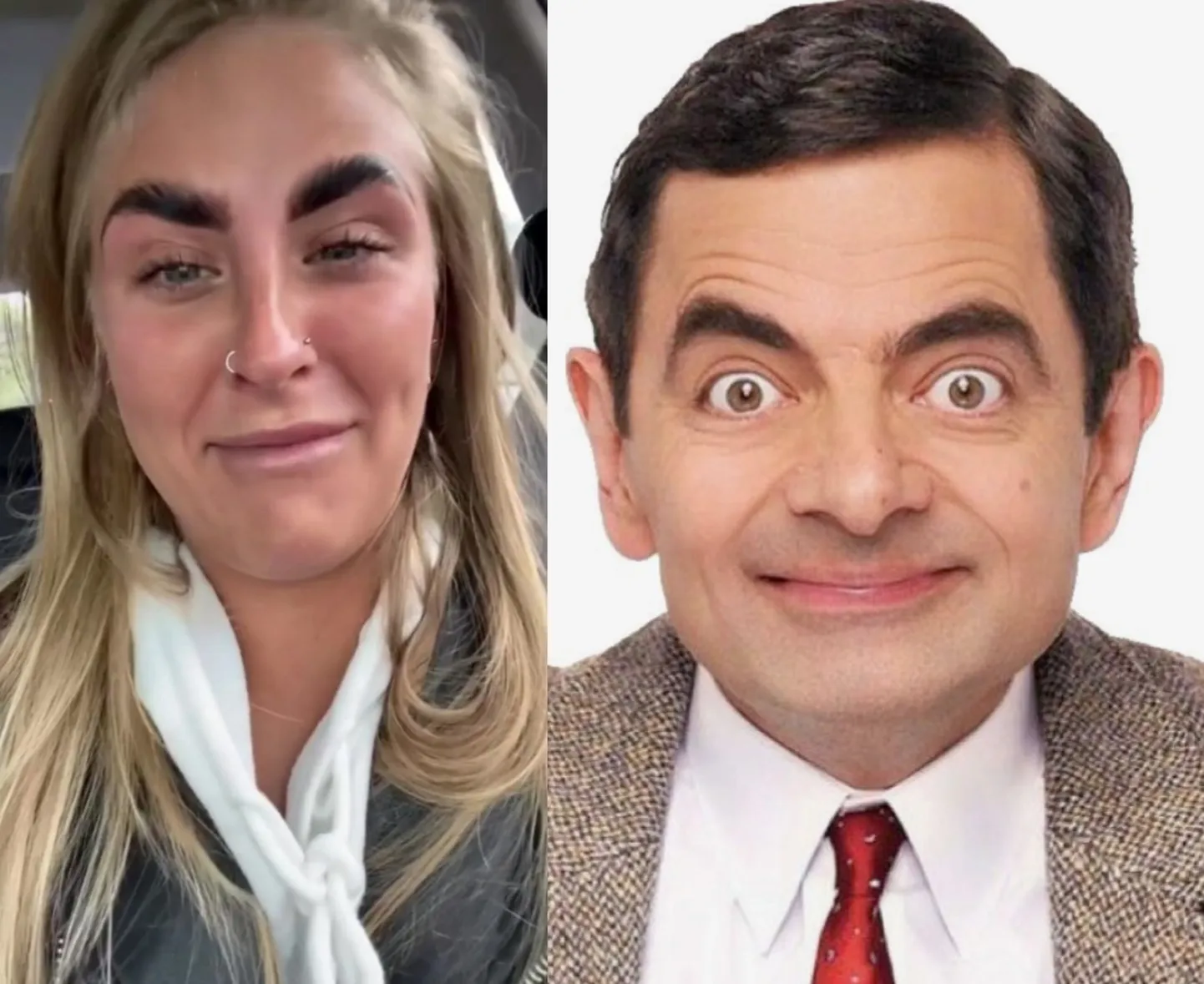 Noor naine sai pärast kulmude lamineerimist naerukrambid, sest nägi välja nagu Mr Bean.