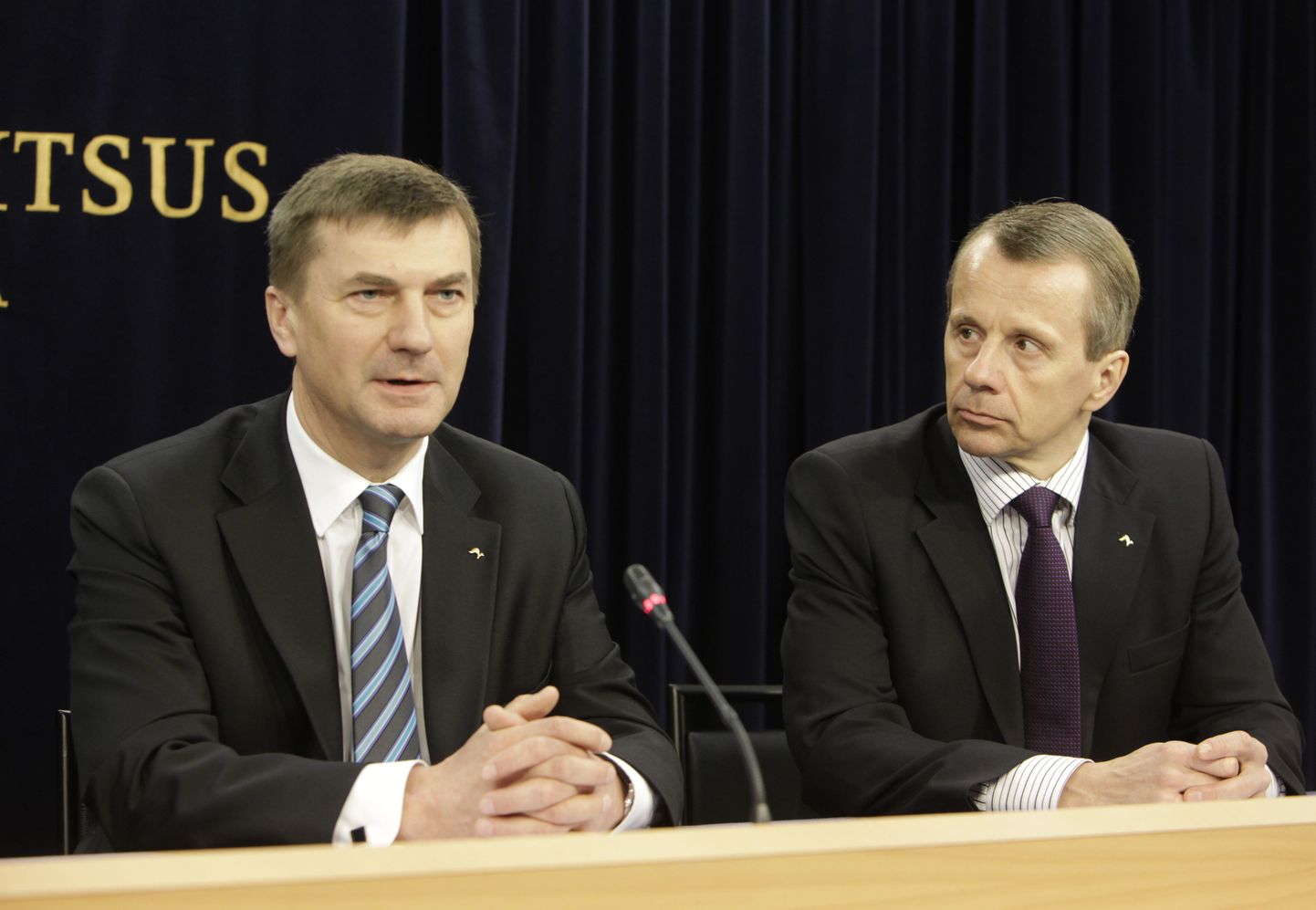 Peaminister Andrus Ansip ja rahandusminister Jürgen Ligi.