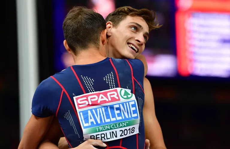 Renaud Lavillenie ja Armand Duplantis.