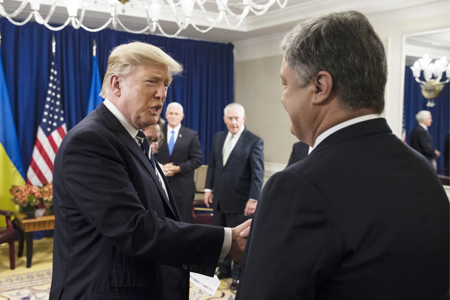 Donald Trumpi ja Petro Porošenko kohtumine 2017. aastal.