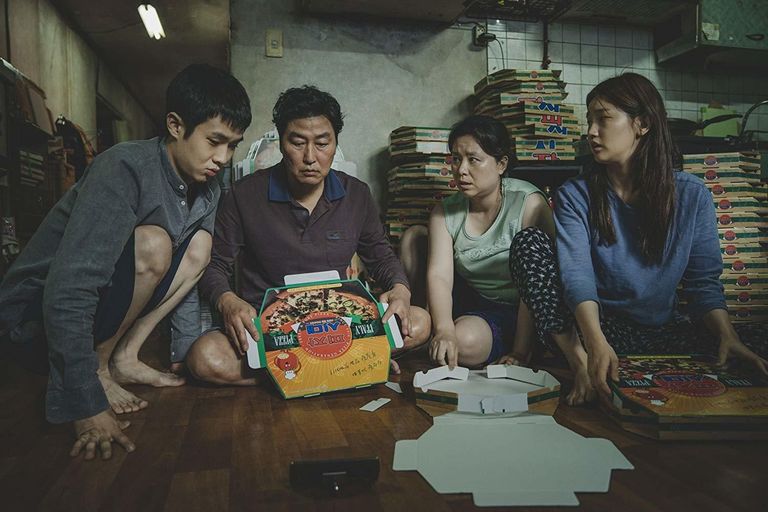 Kang-ho Song, Hye-jin Jang, Woo-sik Choi ja So-dam Park nelja Oscariga pärjatud filmis «Parasiit».