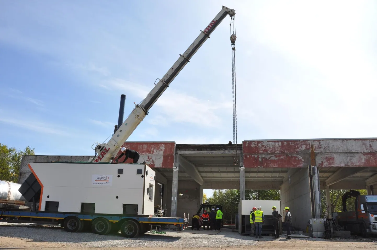N.R. Energyle kuuluva Tapa reservkatlamaja ehitus tänavu suvel.