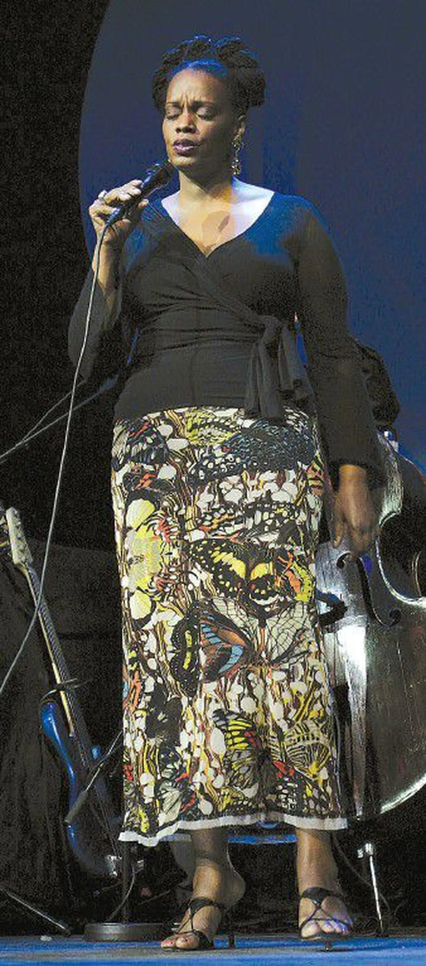 Дайан Ривз, певица с голосом широчайшего диапазона, исполняет как африканскую народную музыку, так и поп.