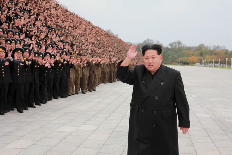 Põhja-Korea juht Kim Jong-un ja sõdurid