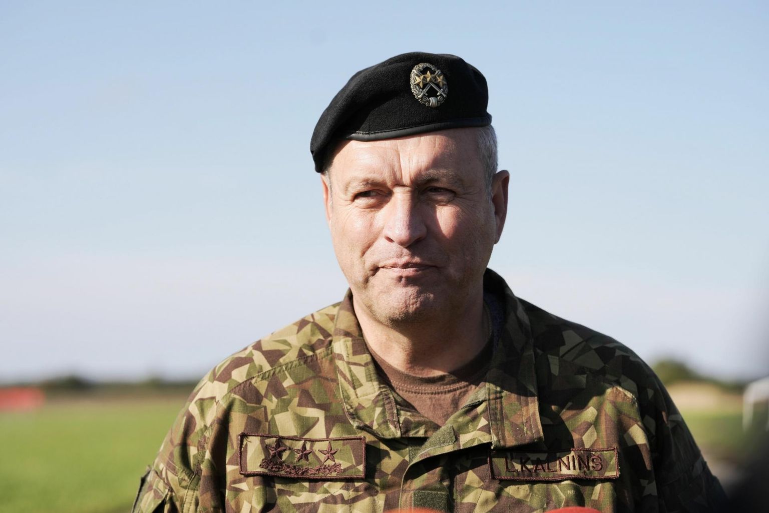 Läti relvajõudude ülem kindralleitnant Leonīds Kalniņš. 