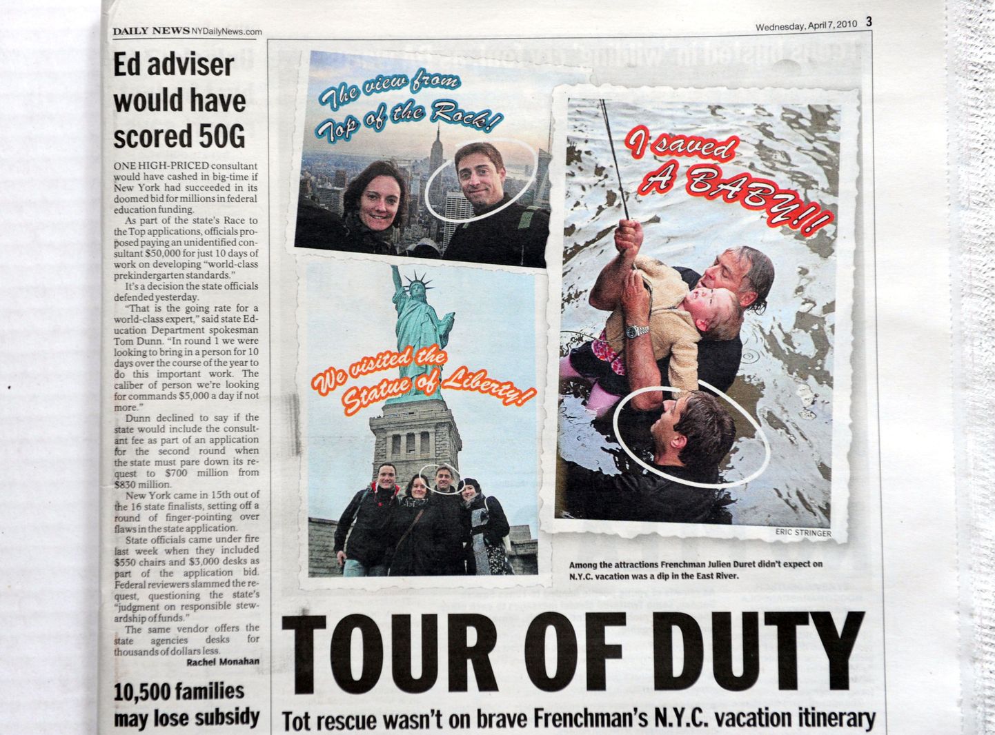 Prantsuse turist Julien Duret päästis New Yorgis  kaheaastase Bridget Sheridani