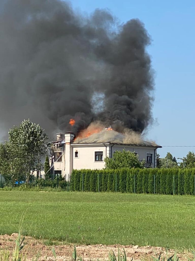 Пожар в доме в Адажском крае