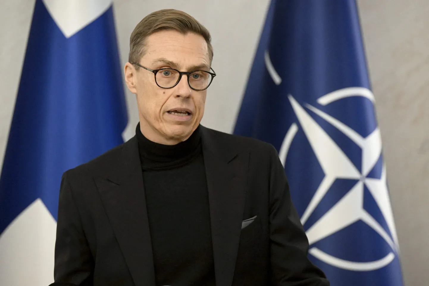Soome president Alexander Stubb EstLink 2 intsidendi teemal antud pressikonverentsil 27. detsembril 2024. a.