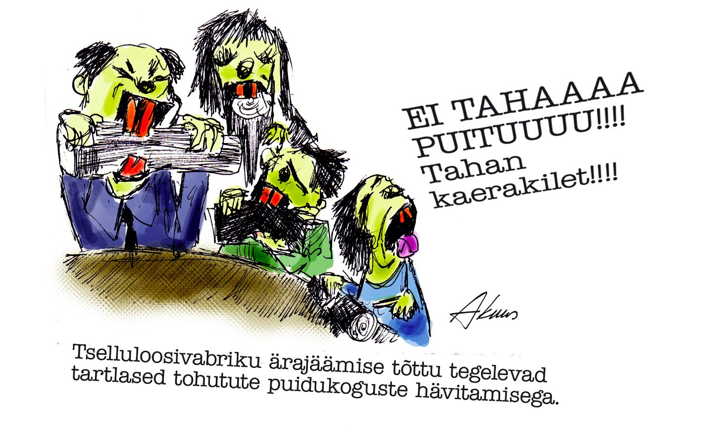 Artur Kuusi karikatuur.