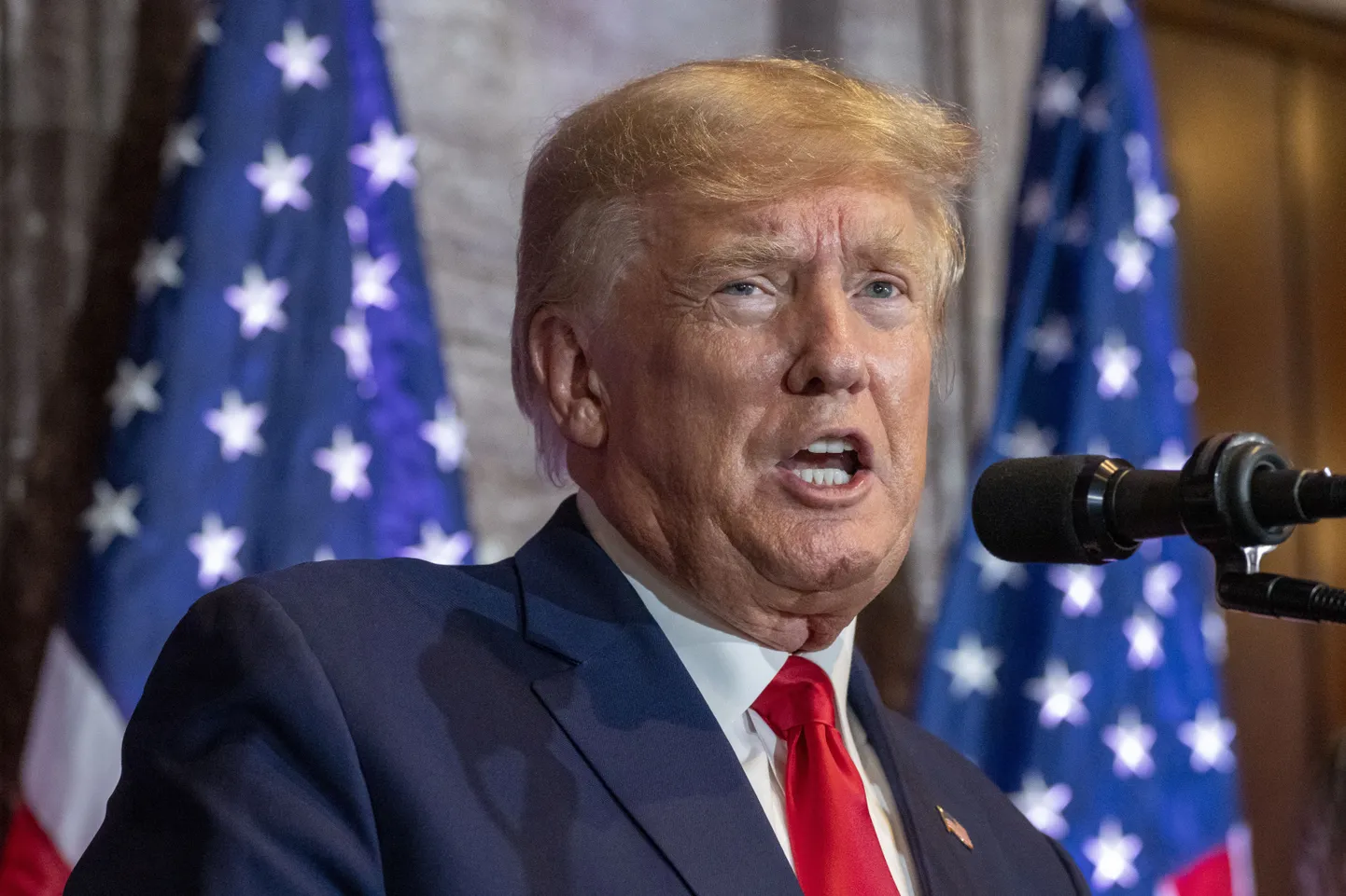 Donald Trump kampaaniaüritusel, 28. jaanuaril 2023. a.
