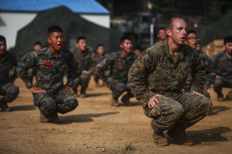USA ja Lõuna-Korea mereväelased ühisõppustel. Foto: SIPA/Scanpix
