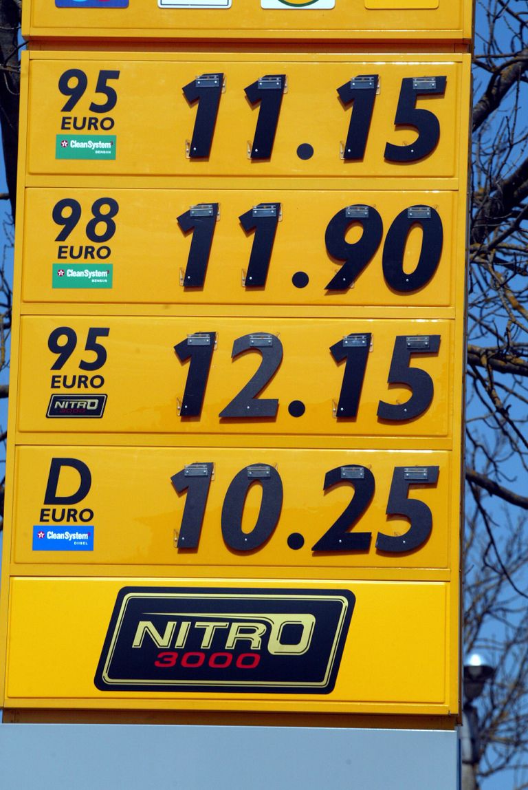 Kütusehinnad 2004. aastal Uno X tanklas.