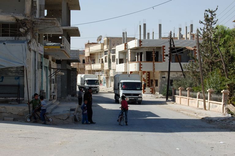 Süüria lapsed Al-Qaryataini linnas. STRINGER/AFP/SCANPIX