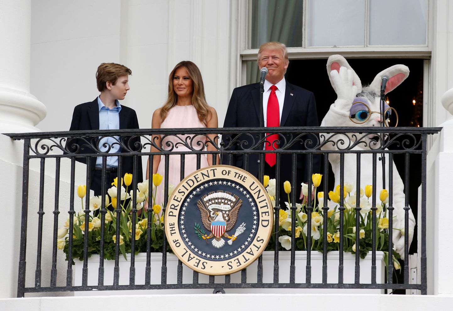Donald, Melania ja Barron Trump