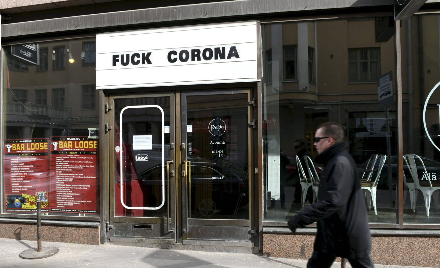 Suletud baar Helsingis 2020. aasta märtsis.