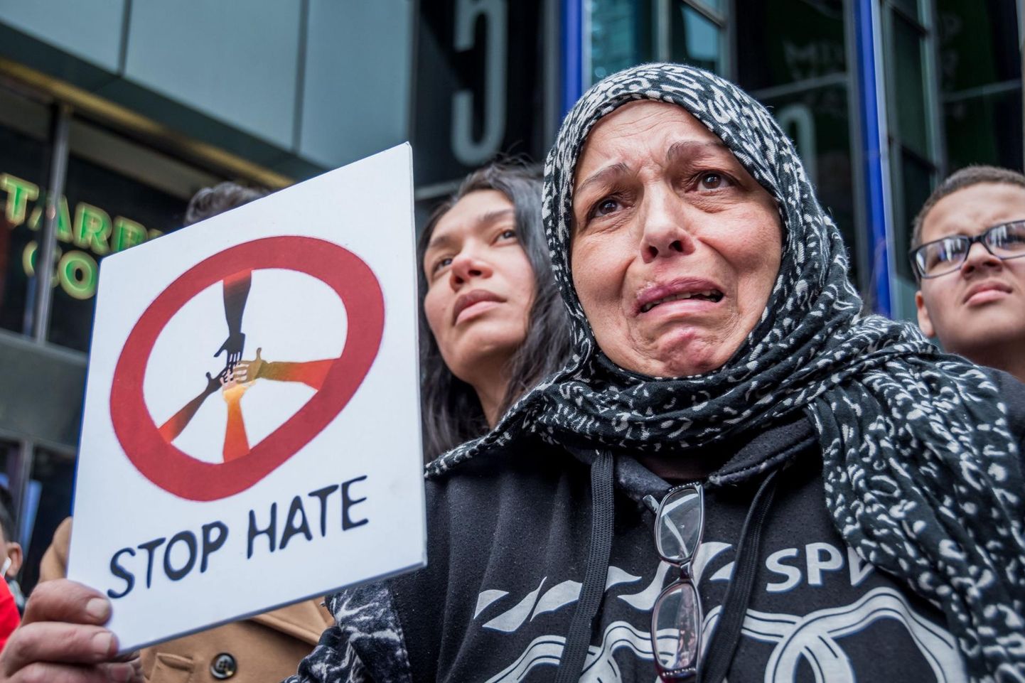 Islamofoobia vastane meeleavaldus New Yorgis. 