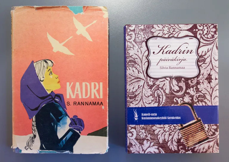 Silvia Rannamaa «Kadri» Eesti 1965, 3. trükk Edgar Valter / Silvia Rannamaa «Kadrin päiväkirja» Soome 2014 ill.: nõukogudeaegsed plakatid