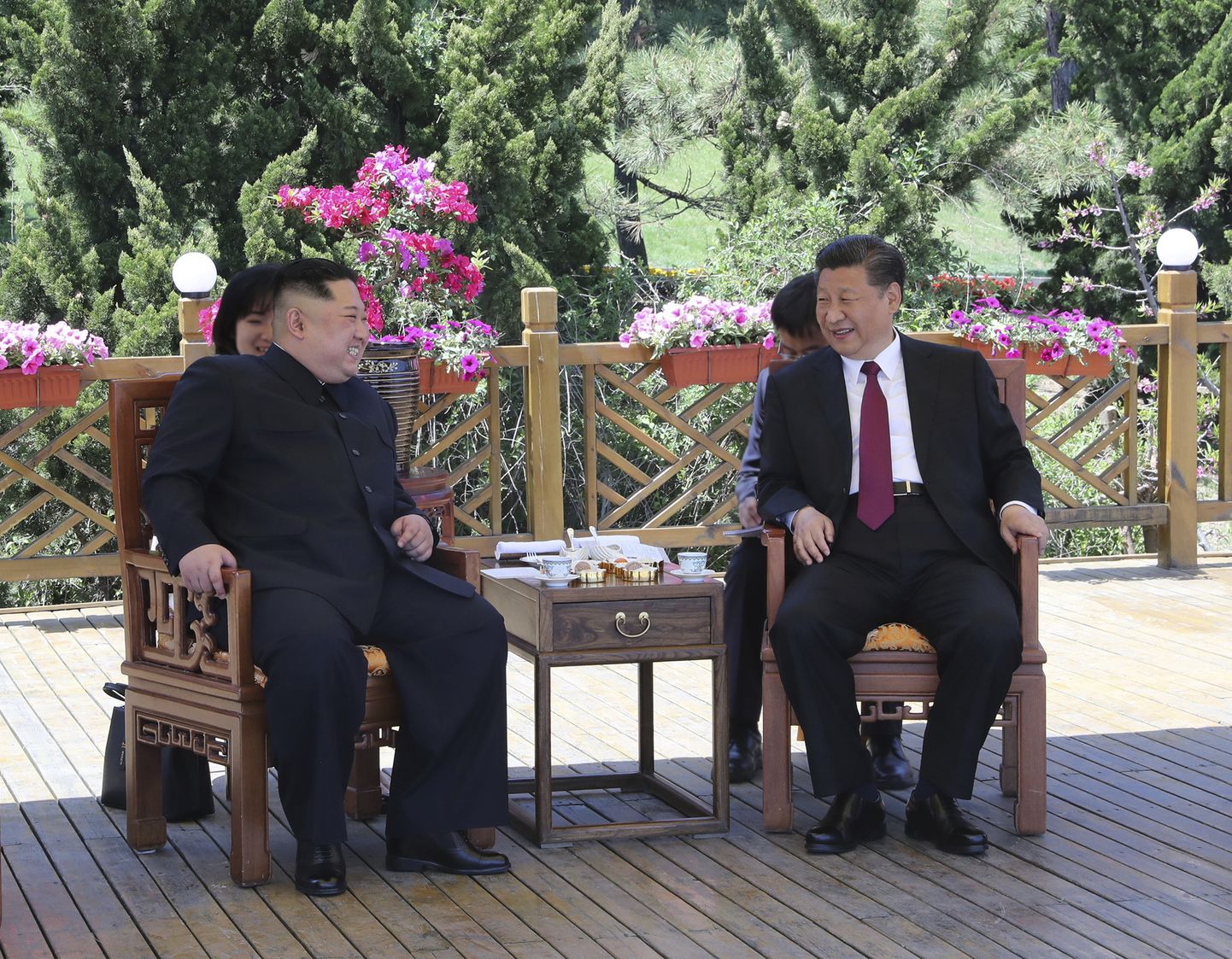 Kim Jong-un ja Xi Jinping.