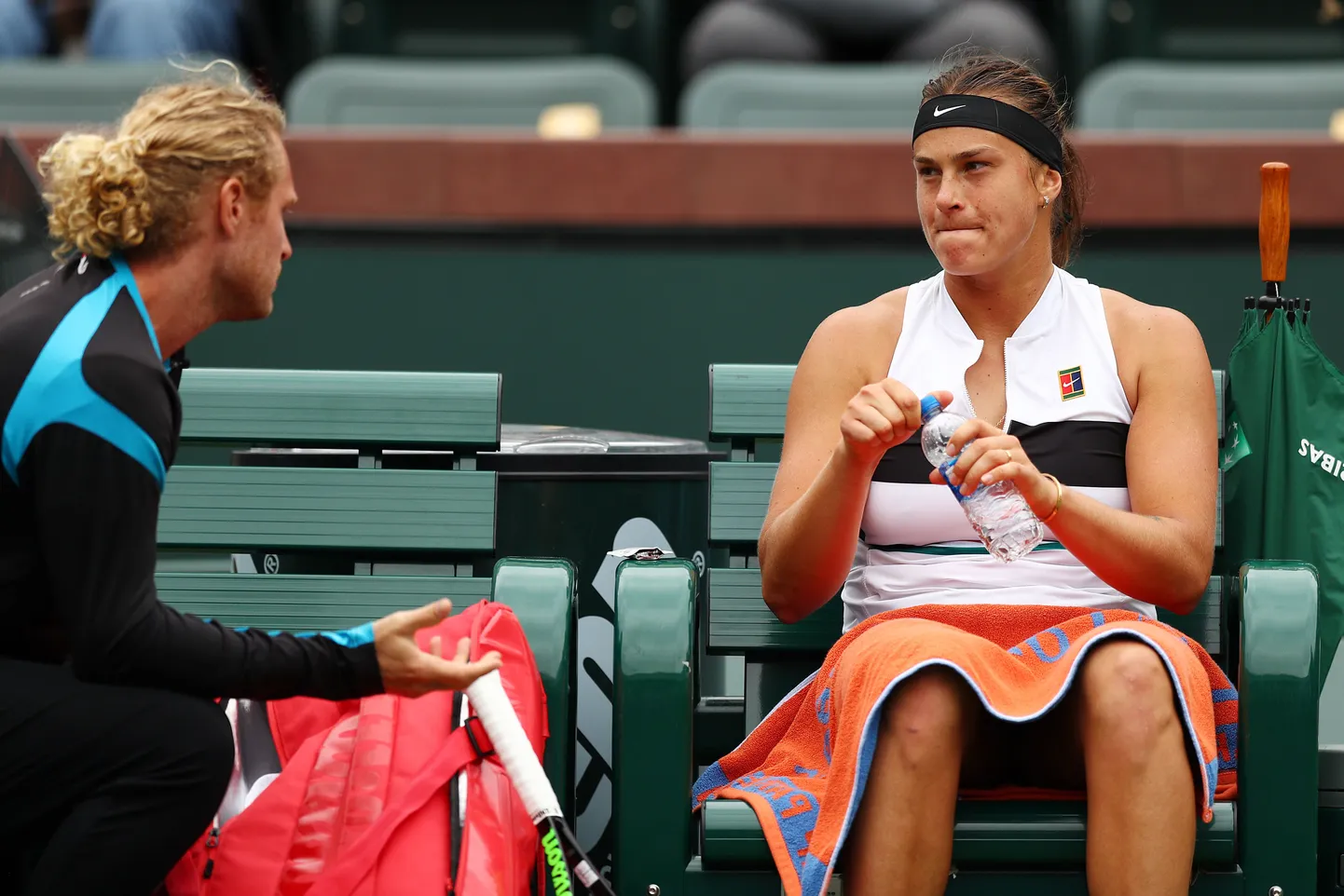 Arina Sabalenka ja tema treener Dmitri Tursunov