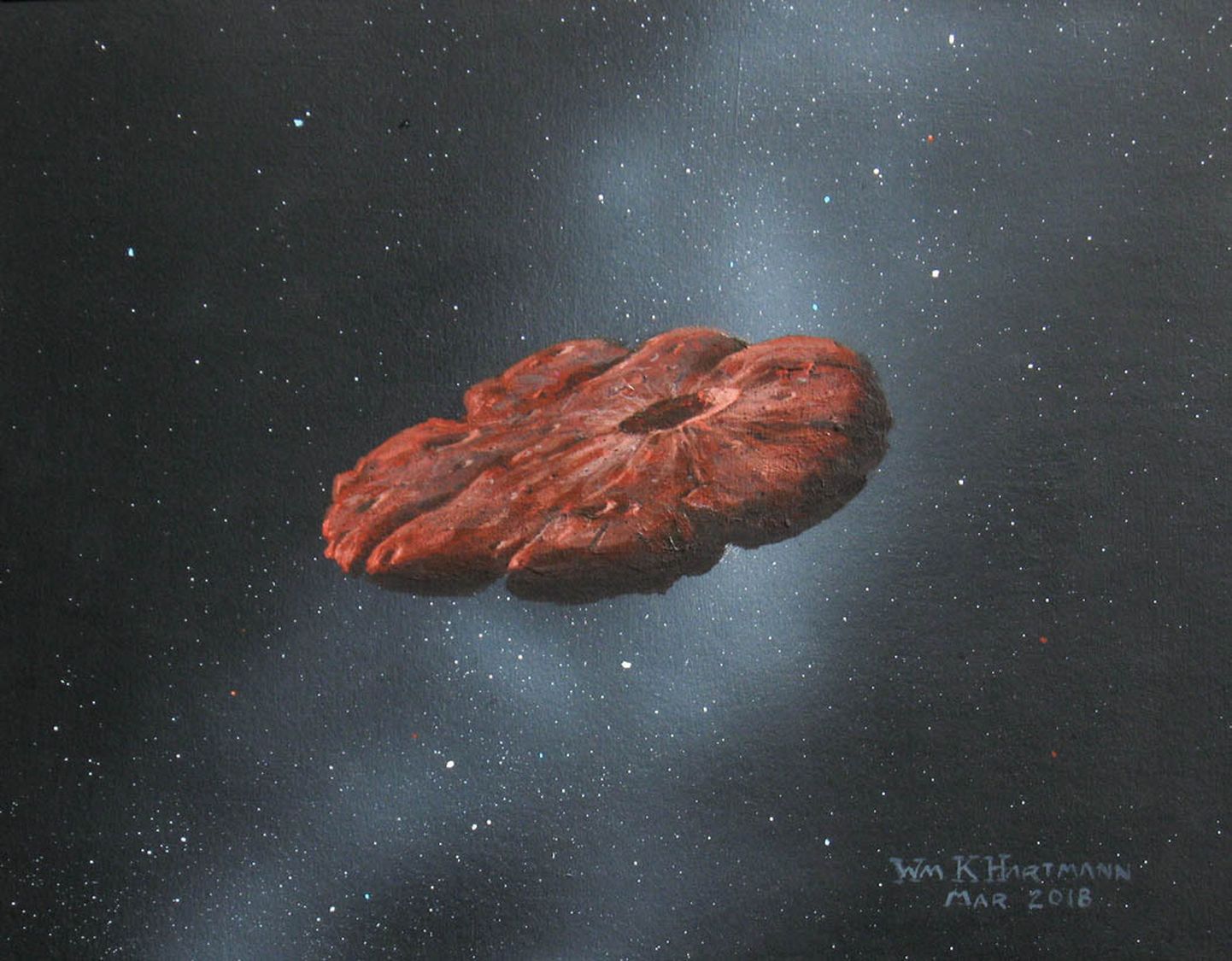 Astronoomide arvates ei ole Oumuamua pikk ja kitas, pigem meenutab oma kujult kosmilist pannkooki