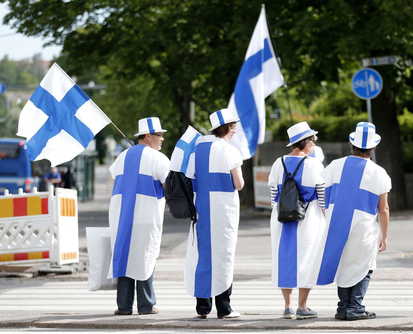 Soome kergejõustikufännid kahe aasta eest Helsingis Euroopa meistrivõistlutel.