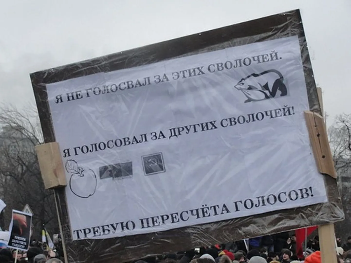 Фотография этого лозунга с митинга на Болотной обошла сотни блогов.