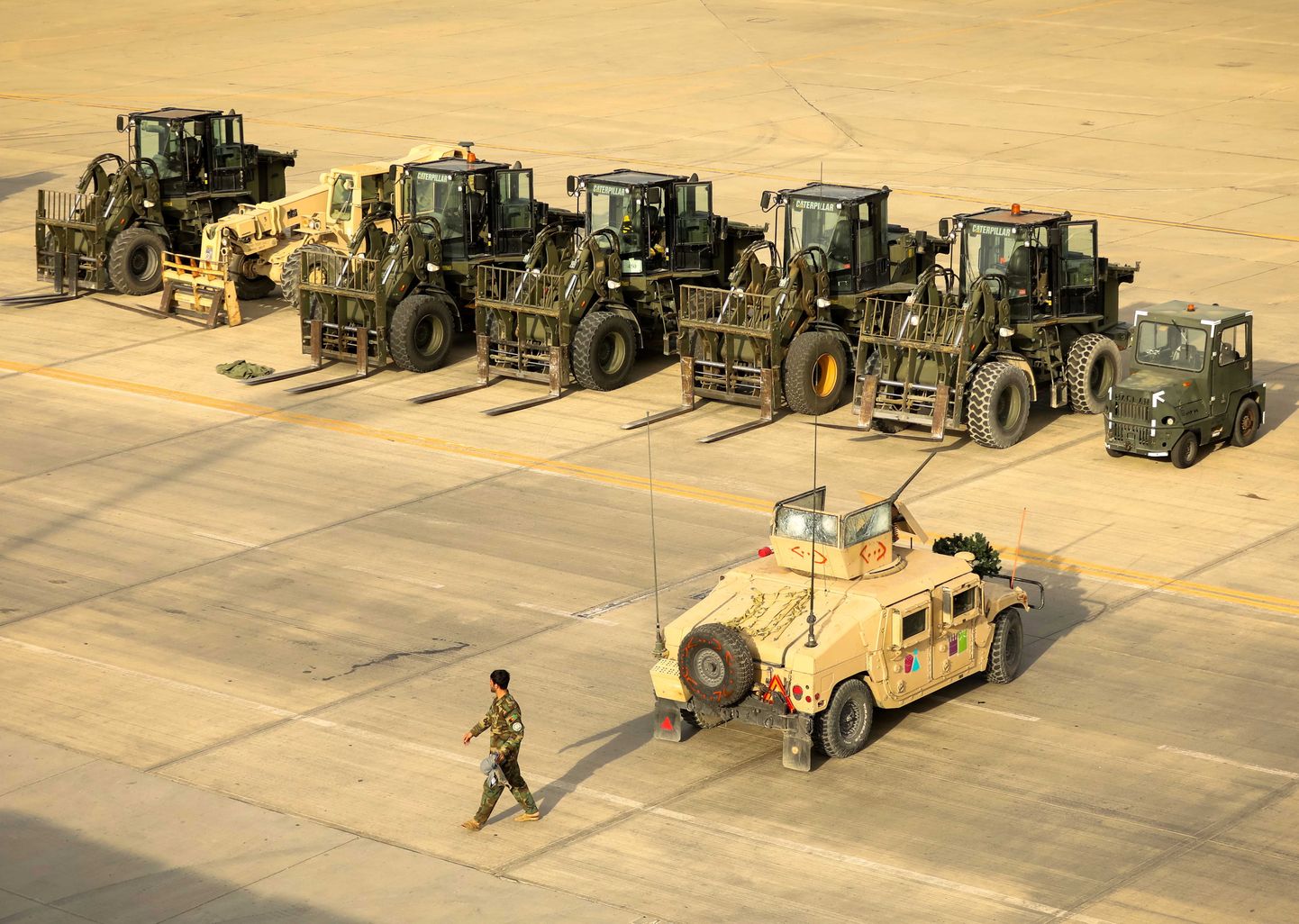 Afganistani sõdur Bagrami õhuväebaasis 5. juuli 2021.