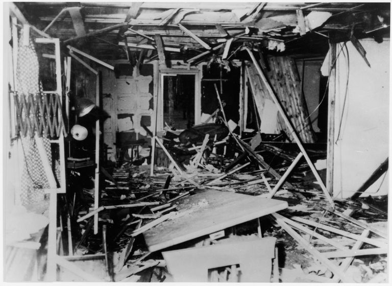 Hitleri idarinde peakorteri Hundipesa põhihoone pärast 20. juulil 1944 atentaadikatset
