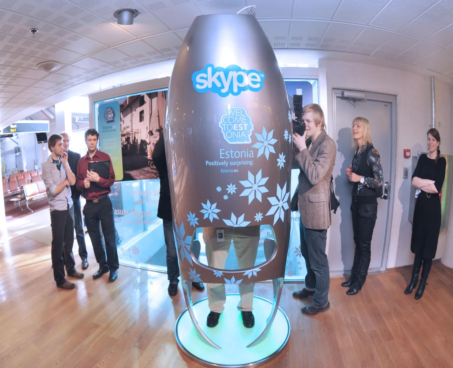 Skype telefonikabiin Tallinna lennujaamas