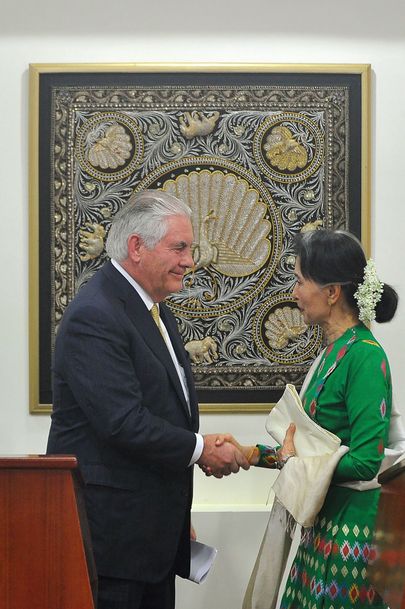 Tillersin kohtus nädala eest Birma pealinnas Naypyidaws riigipea Aung San Suu Kyiga.