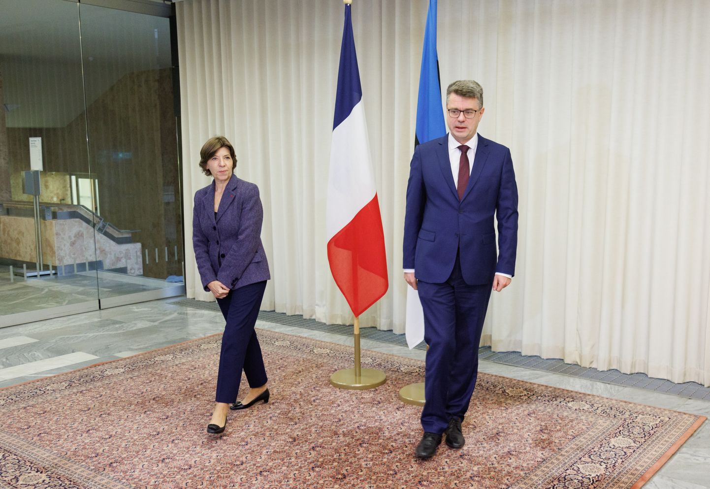Prantsusmaa välisminister Catherine Colonna kohtumisel Eesti välisminister Urmas Reinsaluga.