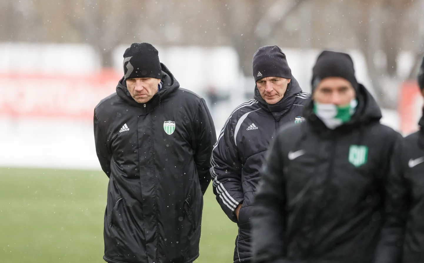 Levadia peatreener Igor Prins (vasakul).