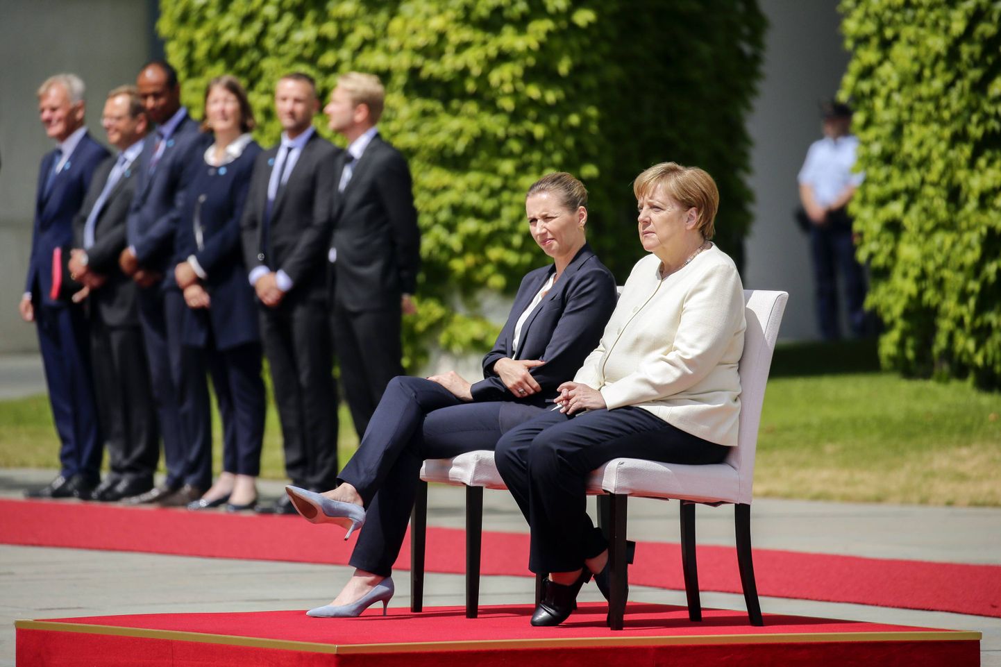 Ангела Меркель на встрече с Метте Фредериксен.