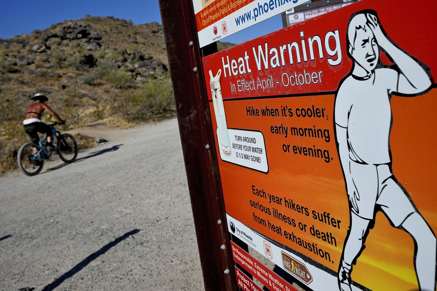 USAs Arizonas Phoenixis asuv hoiatus kuuma eest