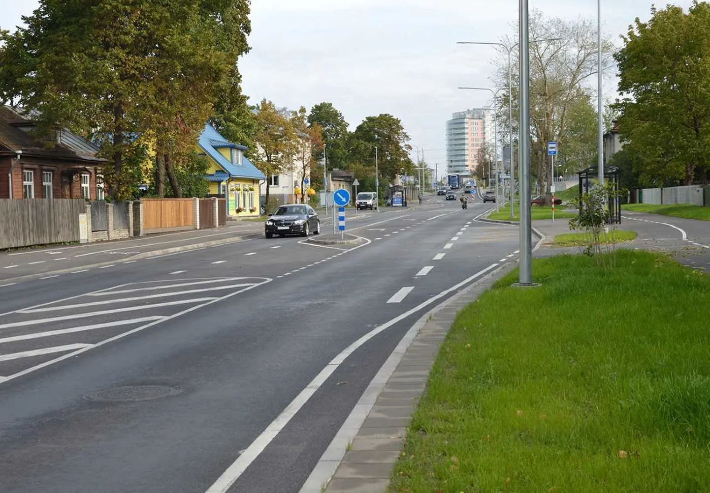 Отремонтированный отрезок улицы Тонди.