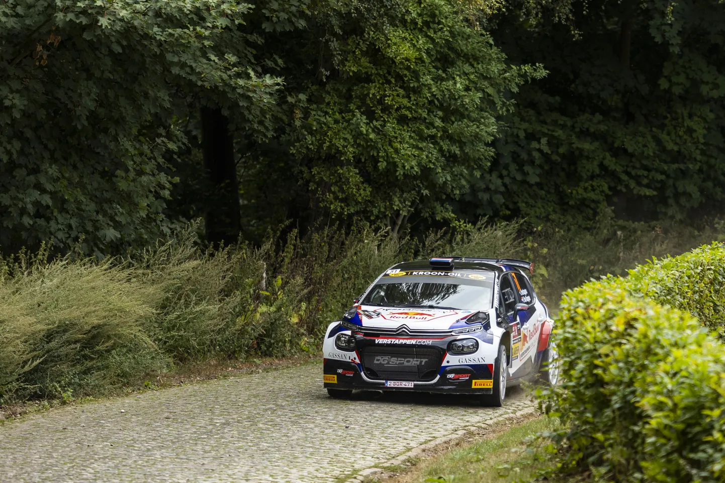 Ralliauto. Pilt on illustreeriv.
