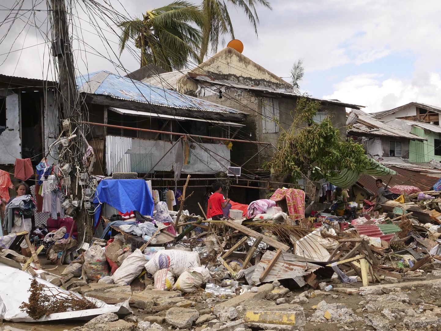 Последствия тайфуна на Филиппинах.