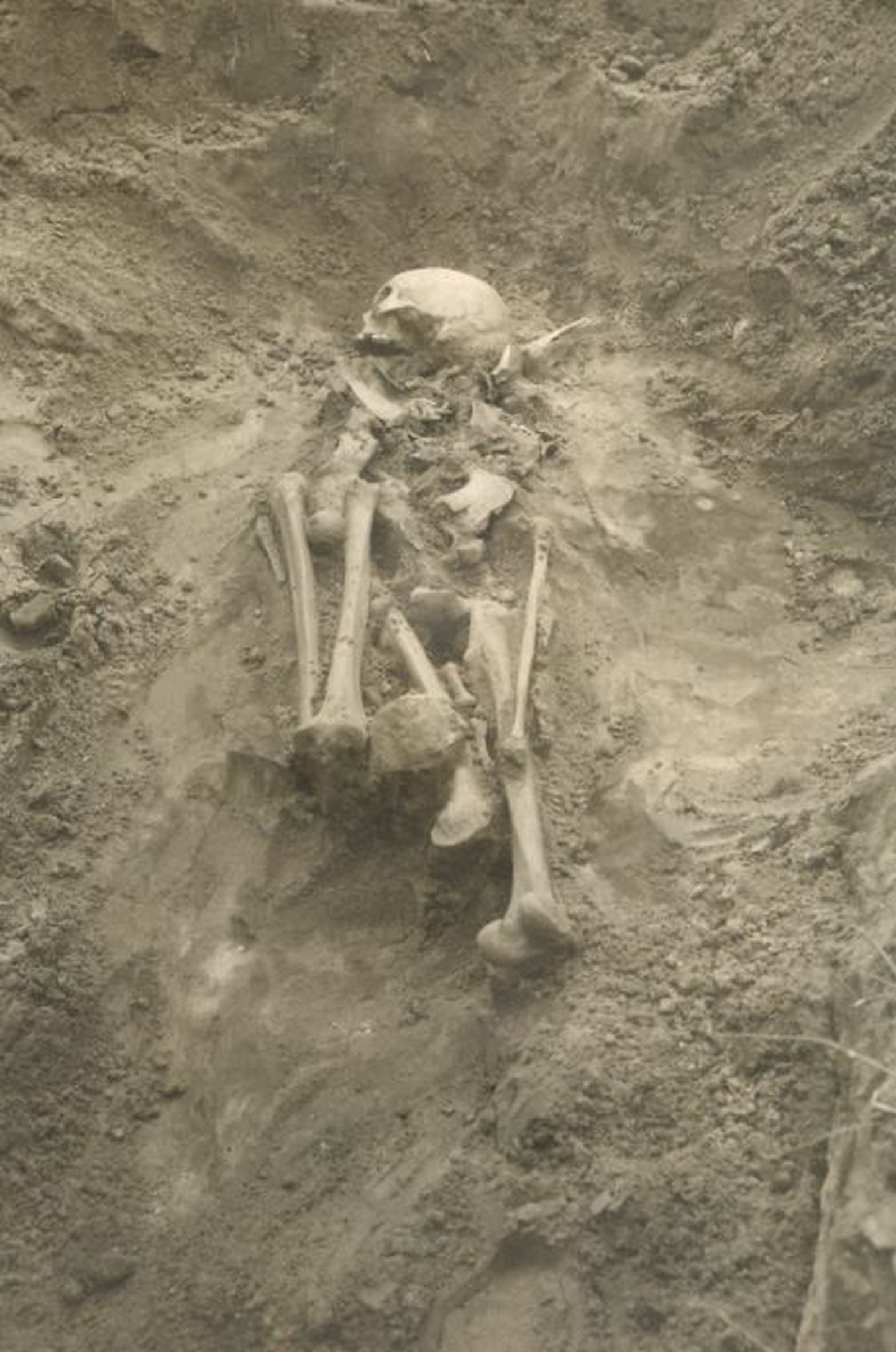 4500 aastat tagasi surnud 25-35 aastase naise luustik kaevati välja 1926. aastal. Juba siis kutsus see esile hämmastust, sest luude asend osutas võimalusele, et säilmed on asetatud hauda ümbermatusena.