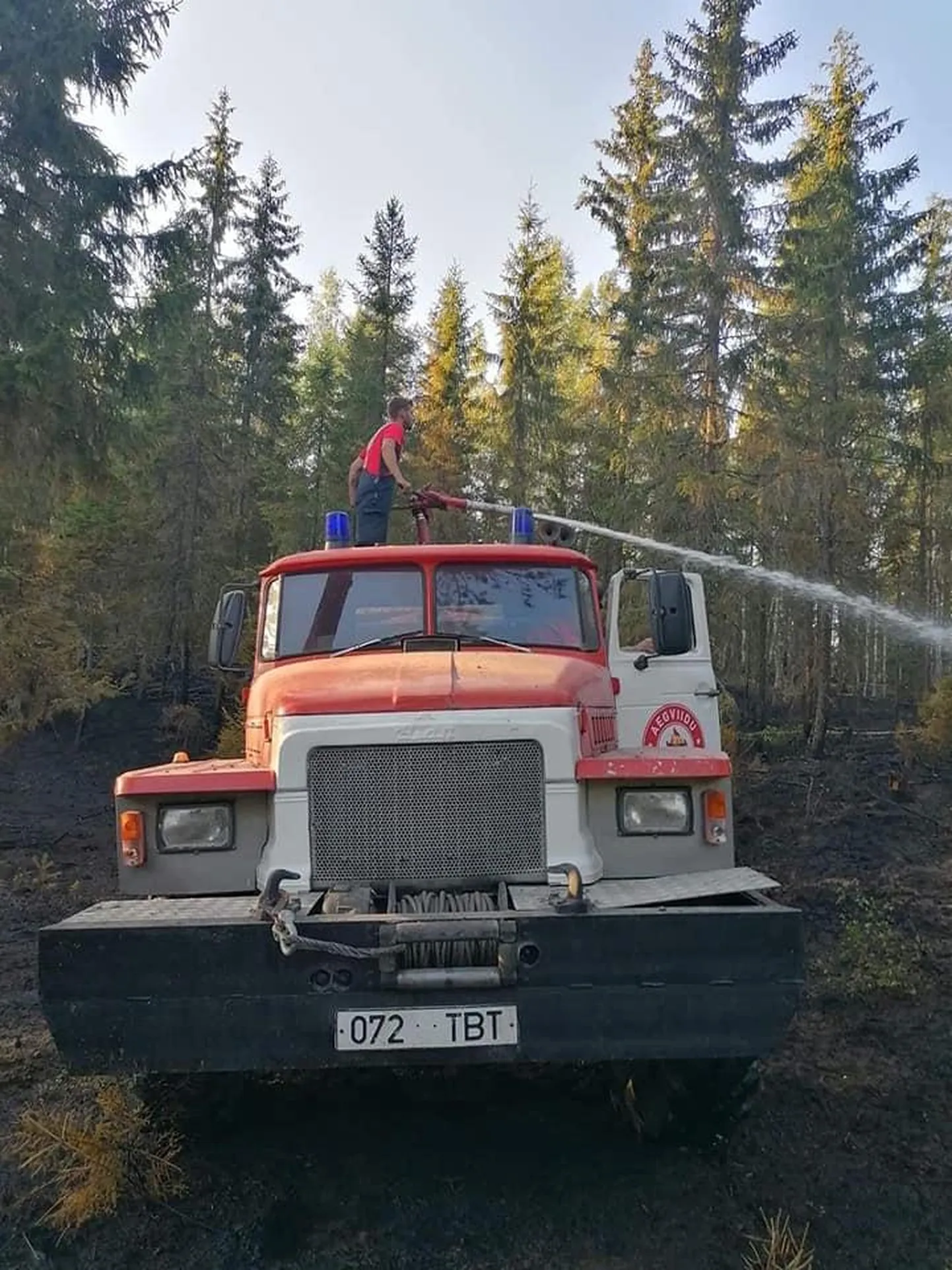 Raskesti ligipääsetaval alal puhkenud metsapõlengu põhjused on selgitamisel.
